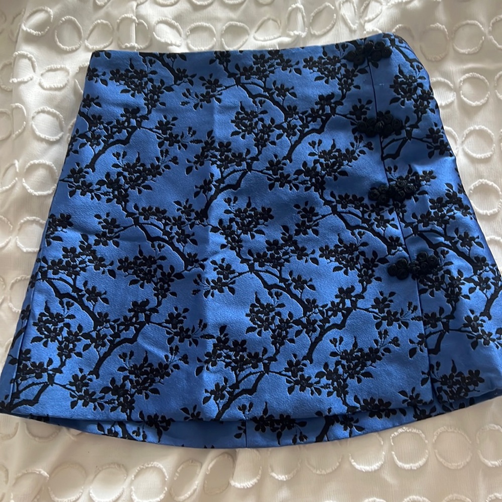 Zara Blue and black skirt